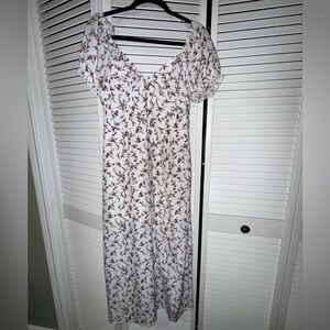 Floral printed midi dress